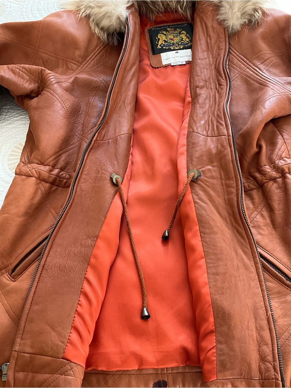 Vintage Leather Jacket by Saks - Picture 5 of 13